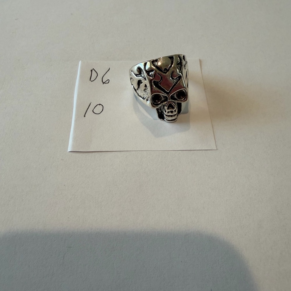 Stainless Steel Skull Ring‎ Size 10